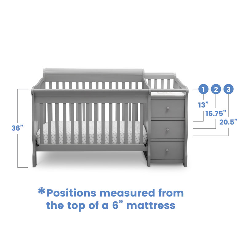Delta Children Princeton Junction 3in1 Convertible Crib and Changer